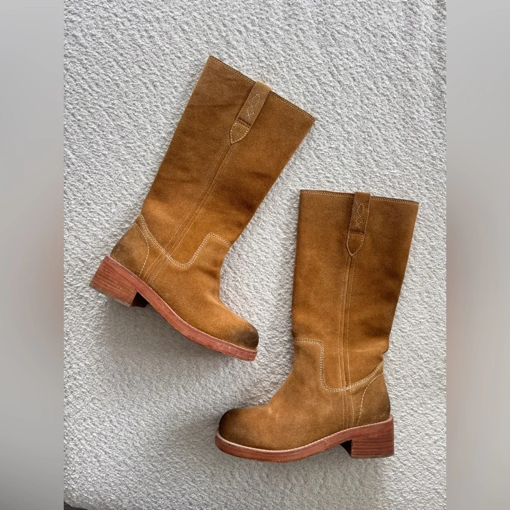 FREE PEOPLE Blaze Pull On Boots in Toffee Suede - Picture 5 of 14